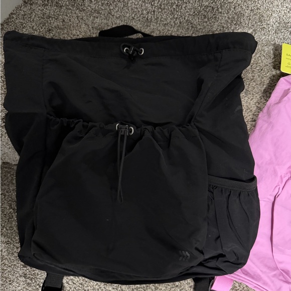 Purple & Black Drawstring Backpack - Picture 2 of 5